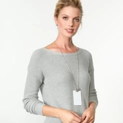 Alcazar Heart Badge Clip Necklace -Jewelry Charm Deals Store alcazar heart badge clip necklace silver 3 089f7485 5944 40e6 8dc2 6a5537db4e62