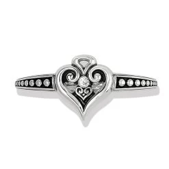 Jewelry Charm Deals Store -Jewelry Charm Deals Store alcazar heart glint hinged bangle silver 0