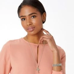 Alcazar Heart Small Cross Necklace -Jewelry Charm Deals Store alcazar heart small cross necklace silver 3 235879b9 4559 48cf 9ba7 0a85c06a5f45