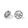 Anchor And Soul Compass Mini Post Earrings -Jewelry Charm Deals Store anchor and soul compass mini post earrings silver 0