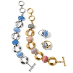 Blue Moon Link Bracelet -Jewelry Charm Deals Store blue moon link bracelet silver blue 2