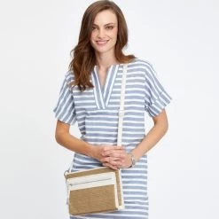 Brooklyn Straw Cross Body Organizer -Jewelry Charm Deals Store brooklyn straw cross body organizer wheat white 6