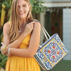 Carina Tote -Jewelry Charm Deals Store carina tote white multi 4