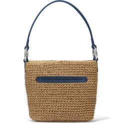 Cherie Straw Shoulderbag -Jewelry Charm Deals Store cherie straw shoulderbag wheat french blue 2