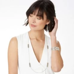 Christo Interlok Narrow Cuff Bracelet -Jewelry Charm Deals Store christo interlok narrow cuff bracelet silver 2 ad34a318 9dbd 412a 84a3 03dd55acc145