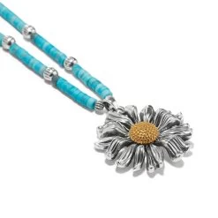 Daisy Dee Turquoise Necklace -Jewelry Charm Deals Store daisy dee turquoise necklace silver turquoise 3