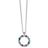 Elora Gems Circle Necklace -Jewelry Charm Deals Store elora gems circle necklace silver multi 0 aa8683a5 72f5 46e5 8900 398737521d63