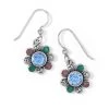 Elora Gems Flower French Wire Earrings -Jewelry Charm Deals Store elora gems flower french wire earrings silver multi 0