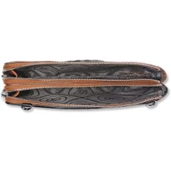 Ferrara Duet Zip Pouch -Jewelry Charm Deals Store ferrara duet zip pouch black brown 1