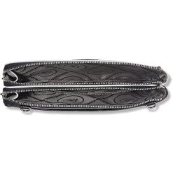 Ferrara Duet Zip Pouch -Jewelry Charm Deals Store ferrara duet zip pouch black white 1