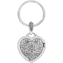 Floral Heart Key Fob 7 Floral Heart Key Fob -Jewelry Charm Deals Store floral heart key fob silver 2 68c1fb86 6c44 4e53 be55 1ab4988774a5