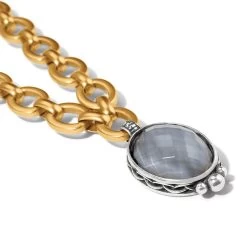 Golden Moon Short Necklace -Jewelry Charm Deals Store golden moon short necklace gold gray 2