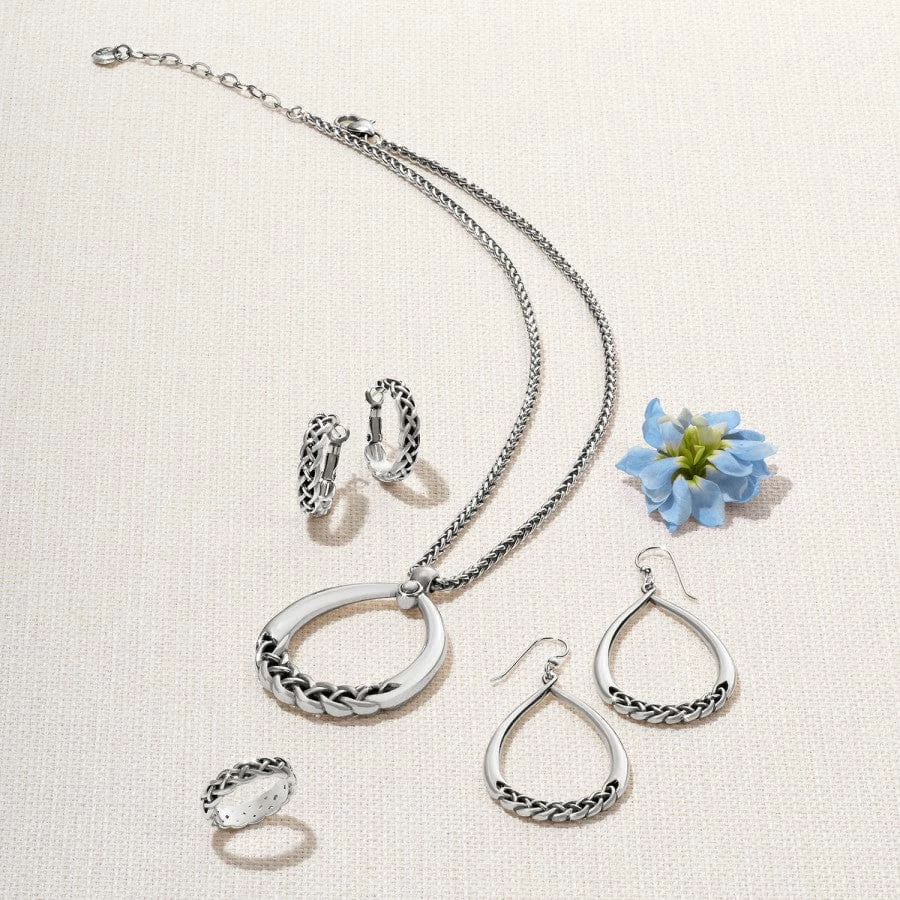 Interlok Braid Small Hoop Earrings 4 Interlok Braid Small Hoop Earrings - Image 2