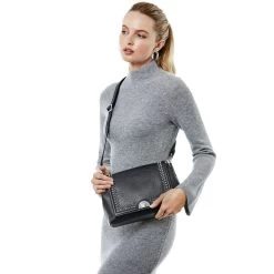 Jazz Medium Flap Bag -Jewelry Charm Deals Store jazz medium flap bag black 5