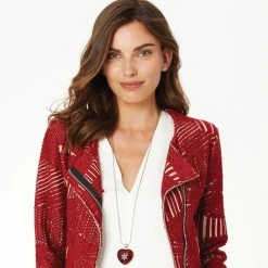 Loving Heart Convertible Locket Necklace -Jewelry Charm Deals Store loving heart convertible locket necklace silver red 4 d5196749 c984 440b be0f 8cf6c8f1e68c