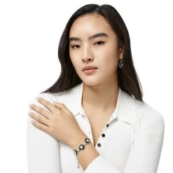 Meridian Eclipse Disc Bracelet -Jewelry Charm Deals Store meridian eclipse disc bracelet silver black 2