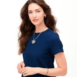 Neptune's Rings Convertible Reversible Heart Necklace -Jewelry Charm Deals Store neptune s rings convertible reversible heart necklace silver 5