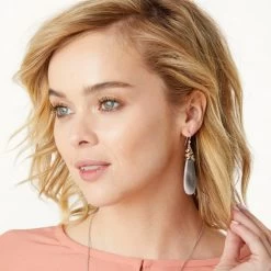 Neptune's Rings Pyramid Banded Agate French Wire Earrings -Jewelry Charm Deals Store neptune s rings pyramid banded agate french wire earrings grey 2 37ba94ac 381d 4789 8d1f 8fbb965178a2