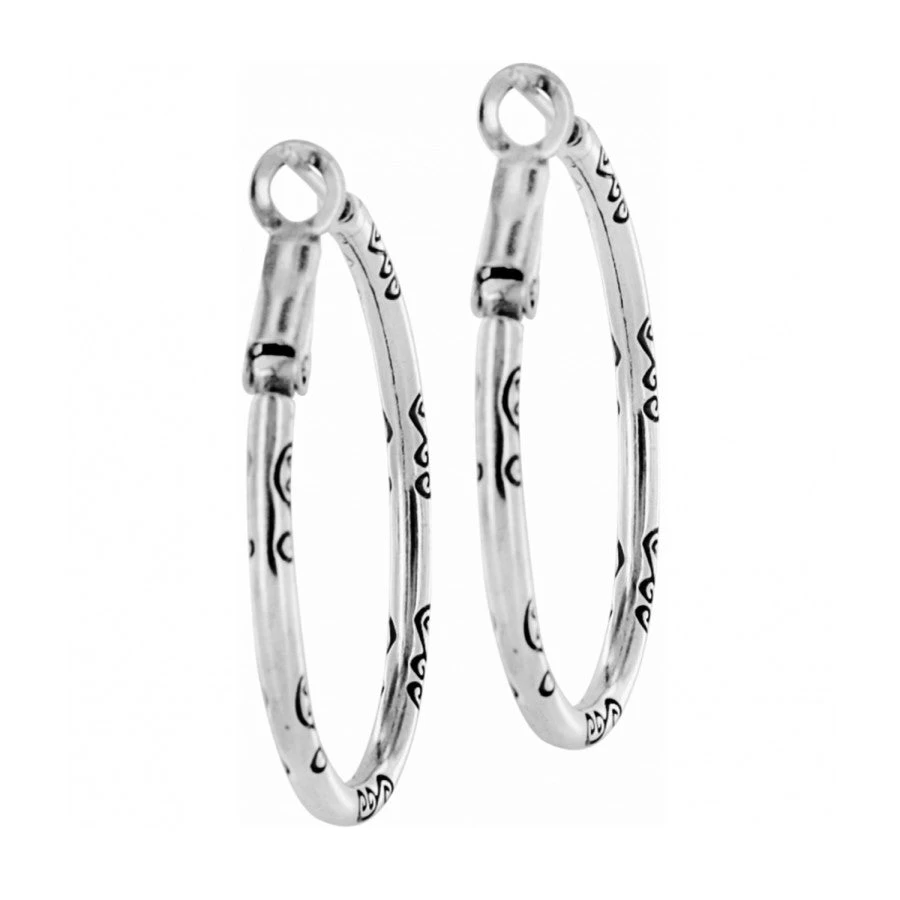 Oval Hoop Charm Earrings 4 Oval Hoop Charm Earrings - Image 2