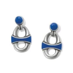 Portofino Link Drop Post Earrings 10 Portofino Link Drop Post Earrings -Jewelry Charm Deals Store portofino link drop post earrings silver blue 0