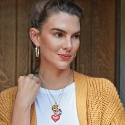 Simply Charming Passion Heart Necklace -Jewelry Charm Deals Store simply charming passion heart necklace silver gold multi 3