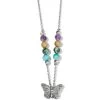 Solstice Hues Butterfly Petite Necklace 1 Solstice Hues Butterfly Petite Necklace -Jewelry Charm Deals Store solstice hues butterfly petite necklace silver multi 0