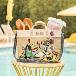The Picnic East West Burlap Tote 13 The Picnic East West Burlap Tote -Jewelry Charm Deals Store the picnic east west burlap tote multi 5