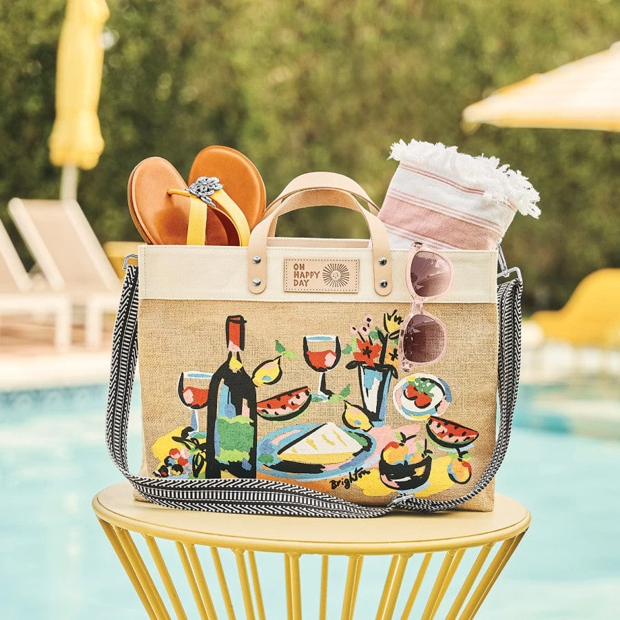 The Picnic East West Burlap Tote 8 The Picnic East West Burlap Tote - Image 6