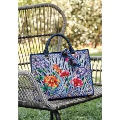 Trellis Blooms Campbell Tote -Jewelry Charm Deals Store trellis blooms campbell tote multi 4
